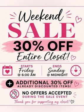 Weekend Closet Sale | 30% Off Entire Closet